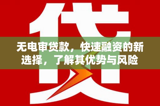 东乡无电审贷款，快速融资的新选择，了解其优势与风险