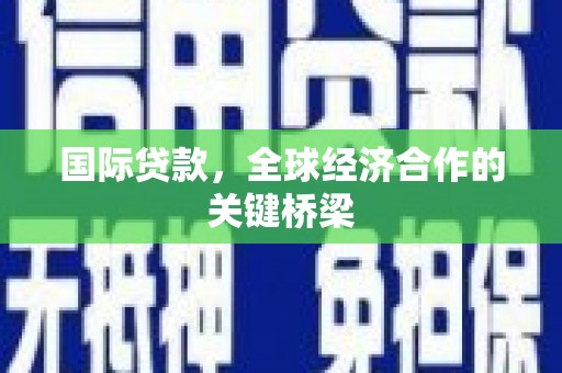 东乡国际贷款，全球经济合作的关键桥梁