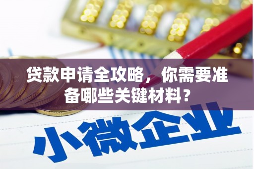 东乡贷款申请全攻略，你需要准备哪些关键材料？