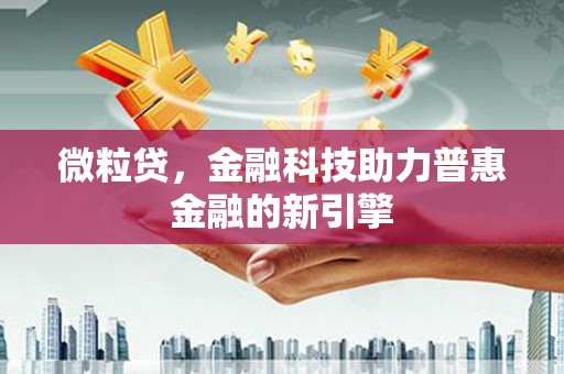 东乡微粒贷，金融科技助力普惠金融的新引擎