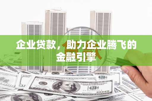 东乡企业贷款，助力企业腾飞的金融引擎