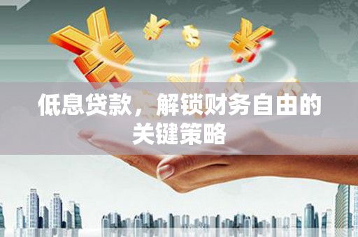 东乡低息贷款，解锁财务自由的关键策略