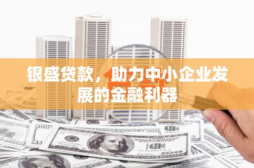 东乡银盛贷款，助力中小企业发展的金融利器