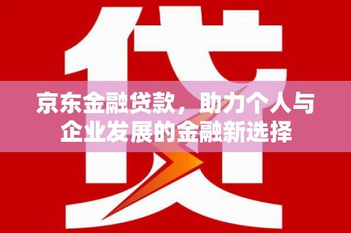 东乡京东金融贷款，助力个人与企业发展的金融新选择