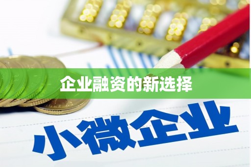 东乡企业融资的新选择