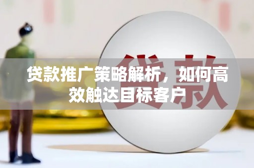 东乡贷款推广策略解析，如何高效触达目标客户