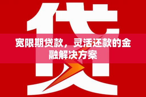 东乡宽限期贷款，灵活还款的金融解决方案