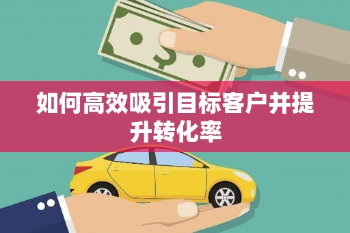 东乡如何高效吸引目标客户并提升转化率