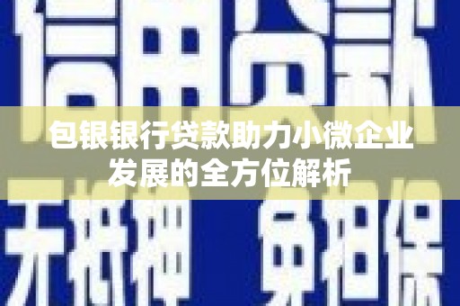 东乡包银银行贷款助力小微企业发展的全方位解析