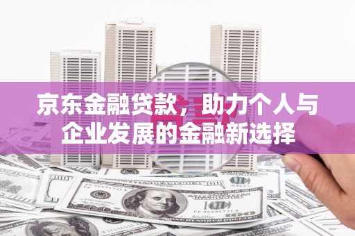 东乡京东金融贷款，助力个人与企业发展的金融新选择