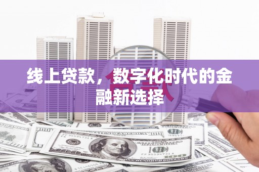东乡线上贷款，数字化时代的金融新选择