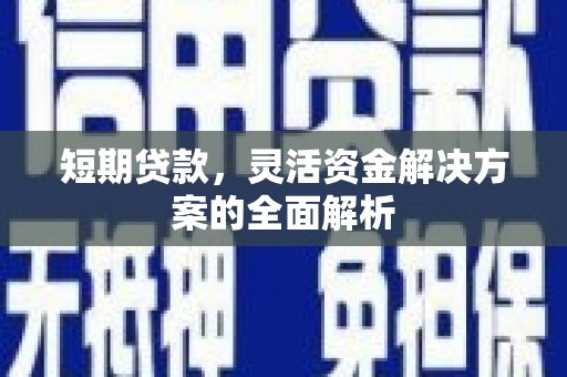 东乡短期贷款，灵活资金解决方案的全面解析