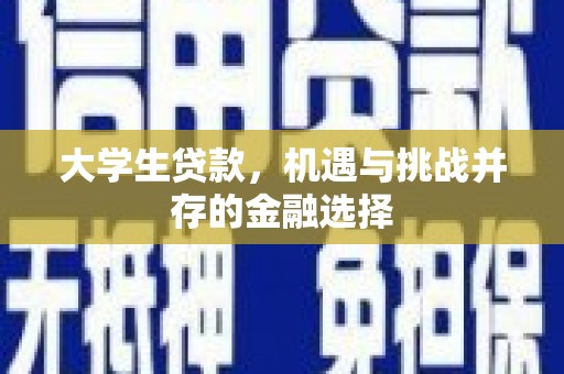 东乡大学生贷款，机遇与挑战并存的金融选择