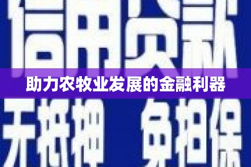 东乡助力农牧业发展的金融利器