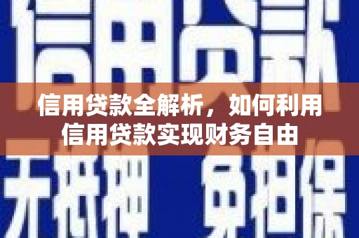 东乡信用贷款全解析，如何利用信用贷款实现财务自由
