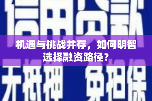 东乡机遇与挑战并存，如何明智选择融资路径？